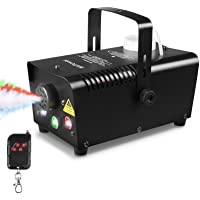 MVPower 500W Mini Máquina de Humo con 7 colores de Luces- Máquina de Co2 Portátil- Máquina de Niebla con Control Remoto…